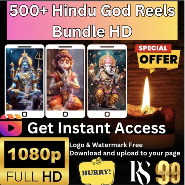 500+ Hindu God Reels Bundle High Defination (HD)
